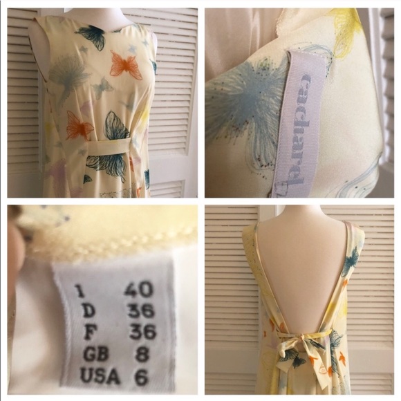 Sold// CACHAREL Floral Open Back Sleeveless Maxi Dress, Silk, Italy Sz 40, US 4 - Picture 8 of 8
